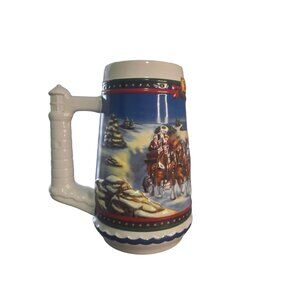 2002 Budweiser Guiding The Way Home Holiday Beer Stein Clydesdale CS529 Vintage